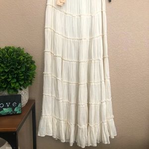 NWT Ralph Lauren cream colored maxi skirt.